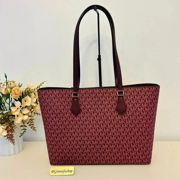 Michael Kors Sheila Large Signature Logo and Metallic Tote Bag - Picture 4 of 10